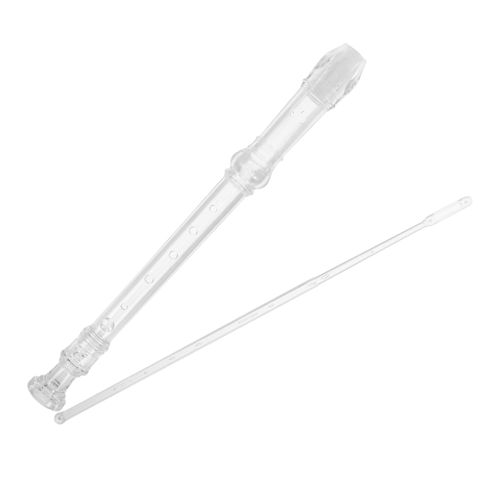 Soprano Recorder Plastic - 1セット 8穴 透明ソプラノリコーダー 子供用 初心者向け プラスチック製リコーダー楽器
