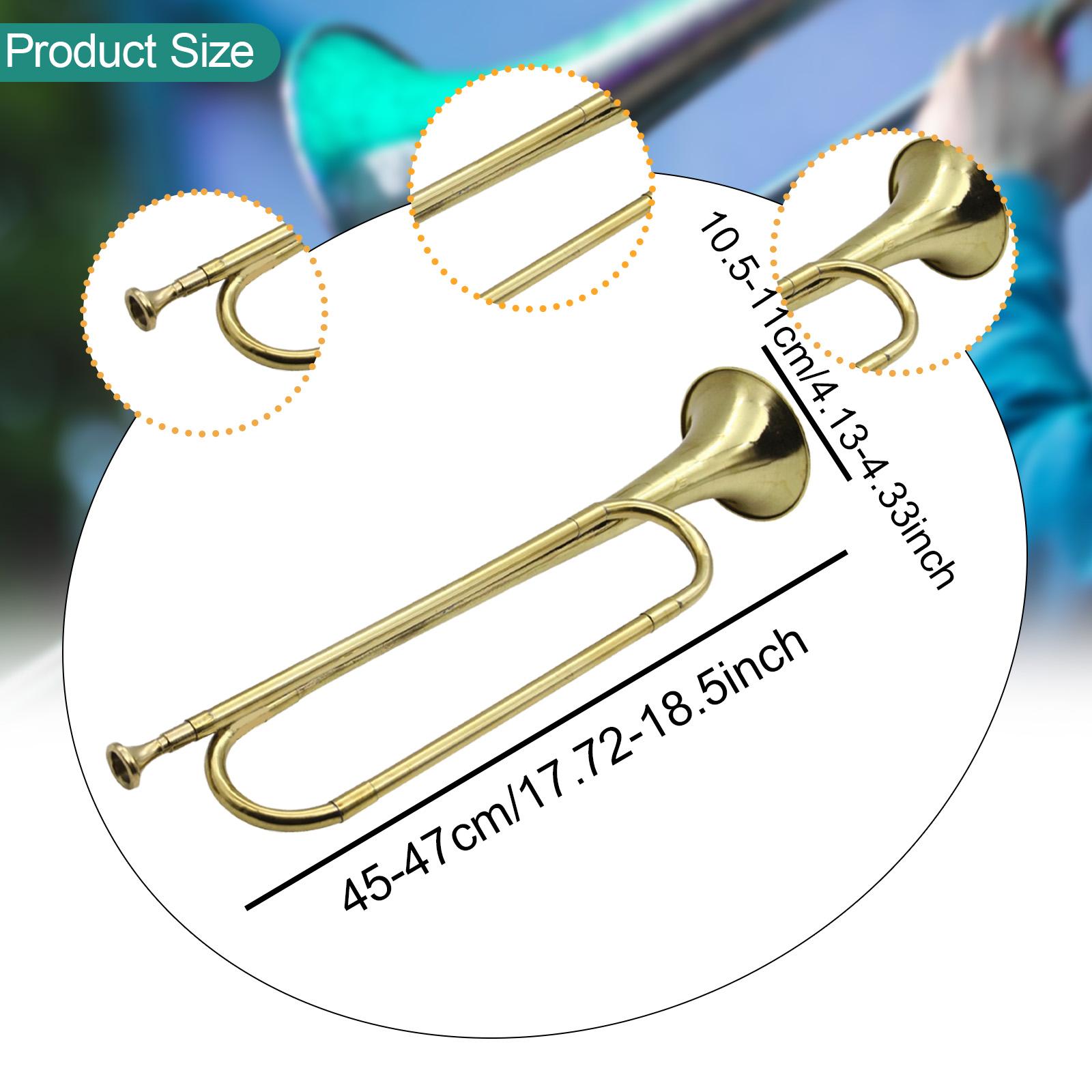 Musical Instrument Bugle - BBトランペット、マウスピース付き、真鍮製の楽器、上級者向け、大人用、行進用トランペット。