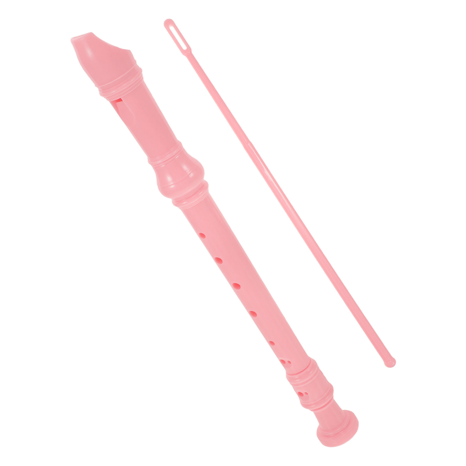 Soprano Recorder Plastic - 1セットのソプラノリコーダー。8つの穴があり、滑らかなプラスチック製。初心者向けの楽器で、正確な音孔設計が施されており、練習用のフルートとして、また、10代の若者向けの楽器として最適です。