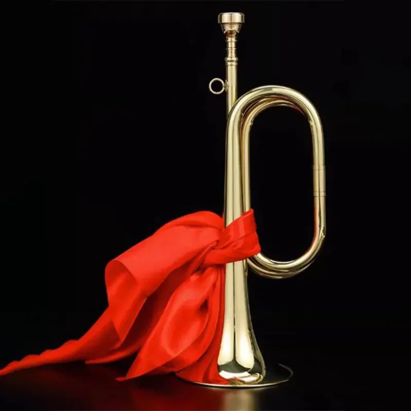 真鍮製トランペット 子供用 初心者用 ミリタリーラッパ 手袋 - Musical Instrument Bugle のレビューと価格