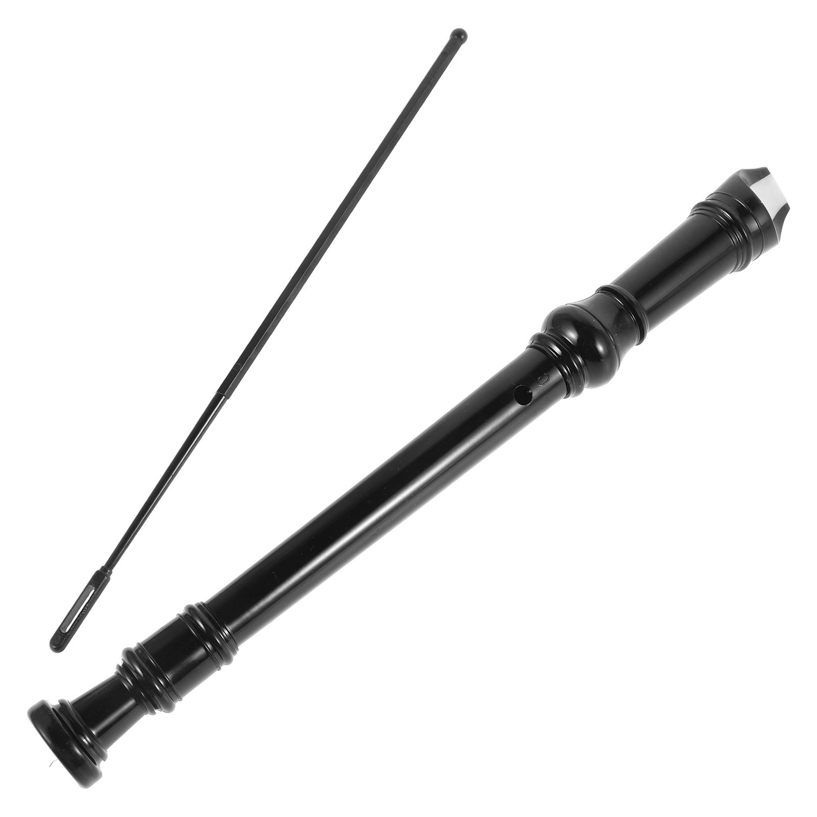 黒色の透明な8孔ソプラノリコーダー。ABS樹脂製で、子供向け - Soprano Recorder Plastic のレビューと価格
