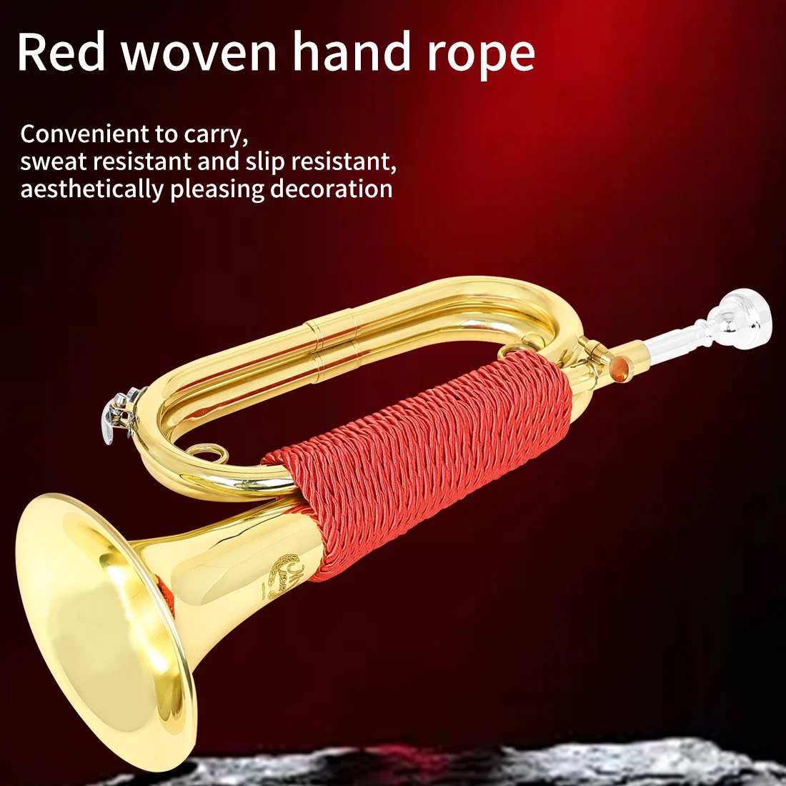 M MBAT ブーグル、スペイン風フルゲルホルン、銅製の行進 - Musical Instrument Bugle のレビューと価格